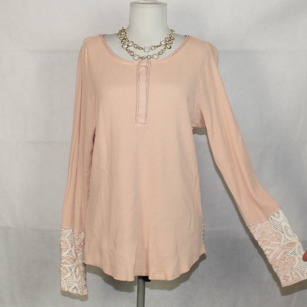Sundance Lace trim Thermal Top XL N81
